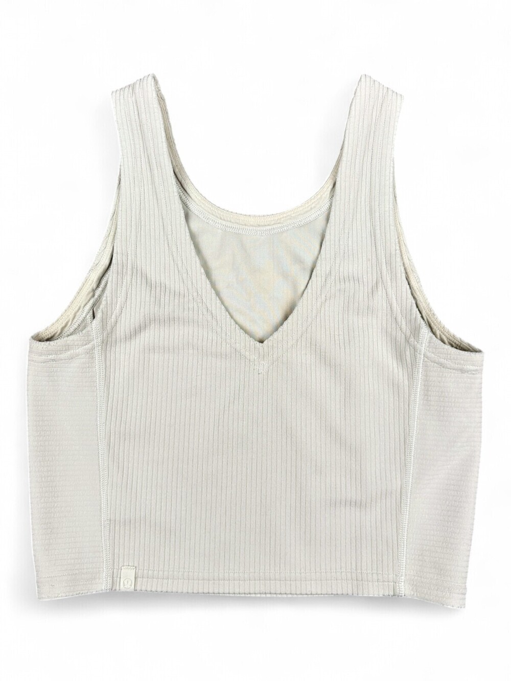 Lululemon Ribbed V-Neck Crop Tank Top Sz 4